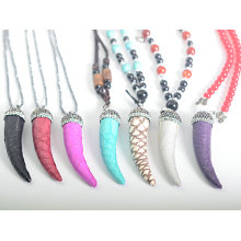 Fashion Jewelry Multi-Color Feather Chili Shaped Charm Pendant Necklace Charms